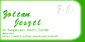 zoltan jesztl business card